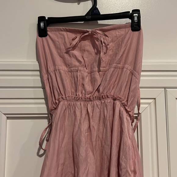 Amazon Backless Maxi Dress Spaghetti Strap Sleeveless Tiered Swing Dress Pink XS - Picture 2 of 5